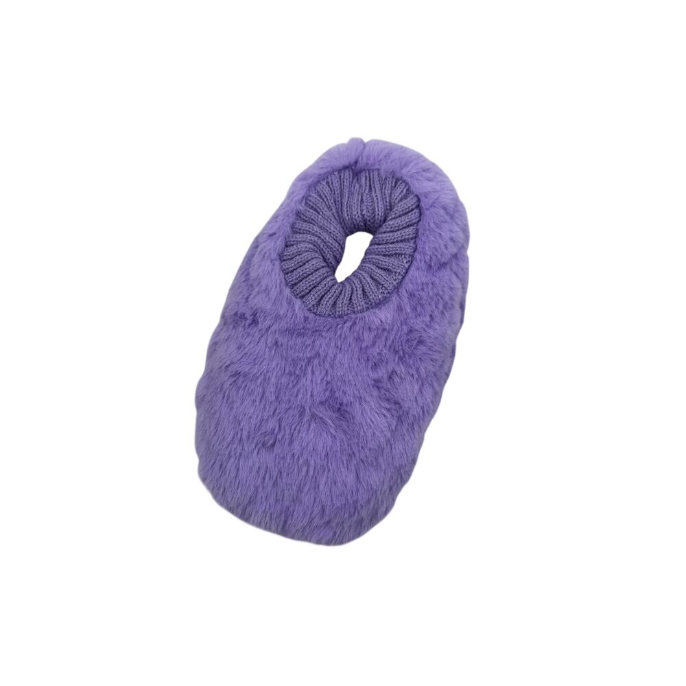Northeast Outfitters Cozy Cabin Girls' Fur Heart Slippers XS Purple